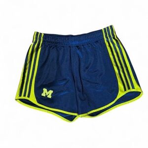adidas Navy Shorts with Neon Yellow Accent